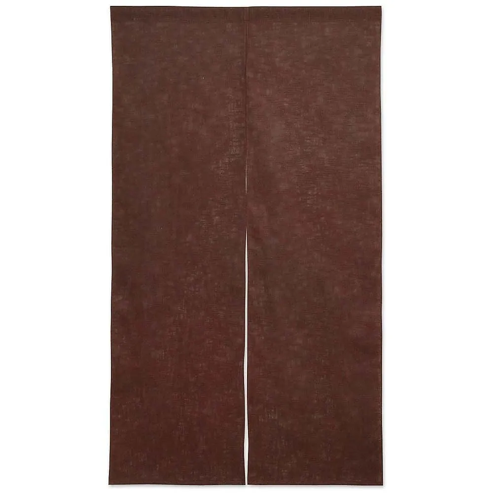 62-6318-98 Han-noren cotton linen plain burnt tea 001-08