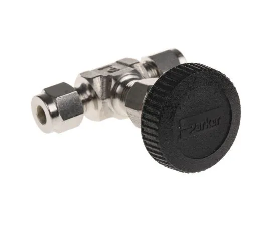 63-7539-93 Parker Needle Valve 4A-V4LR-SS, 1/4 in 4A-V4LR-SS