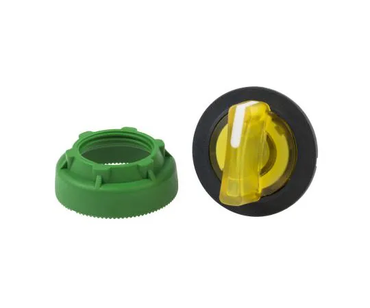 63-7390-13 Schneider Electric Harmony XB5 2 Position Selector Switch Head Standard Handle Yellow Latching ZB5FK1283