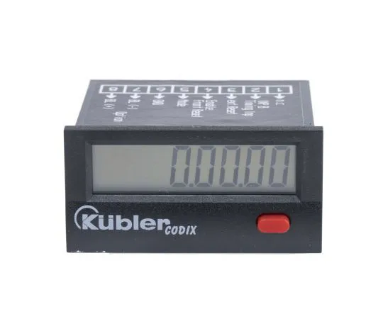 63-7542-44 Kubler Hour Counter, 8 digits, LCD, Screw Connection, 4 → 30 V dc 6.135.012.861