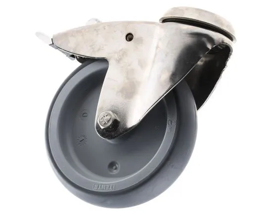 63-7489-74 Tente Stem Swivel Castors 7477PJO125P30CHC10X90, 100kg, Rubber tyres 7477PJO125P30CHC10X90