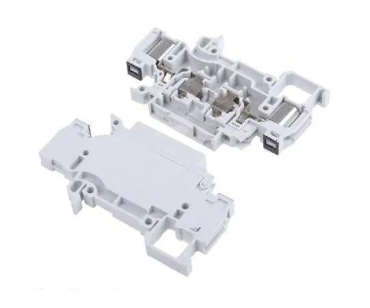 63-7446-55 Entrelec, Grey, D Series, 6.3A F***d DIN Rail Terminal 1SNA199184R1100