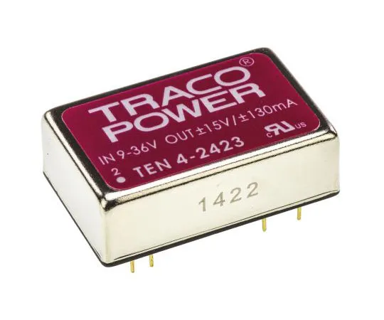 63-7500-97 TRACOPOWER TEN 4 4W Isolated DC-DC Converter Through Hole, Voltage in 9 → 36 V dc, Voltage out ±15V dc TEN 4-2423