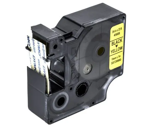 63-7432-21 Dymo Black on Yellow Label Printer Tape, 19 mm Width, 7 m Length S0720880