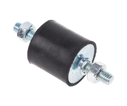 63-7440-53 FIBET 2525VV18-60 61mm Shock Mount M6 25mm Diameter 55kg Compression Load 5mm, Male to Male Natural Rubber 2525VV18-60