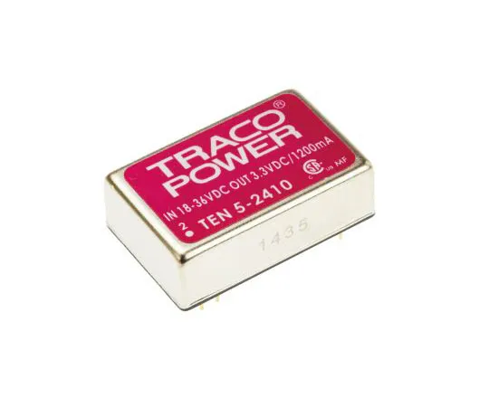 63-7472-46 TRACOPOWER TEN 5 6W Isolated DC-DC Converter Through Hole, Voltage in 18 → 36 V dc, Voltage out 3.3V dc TEN 5-2410