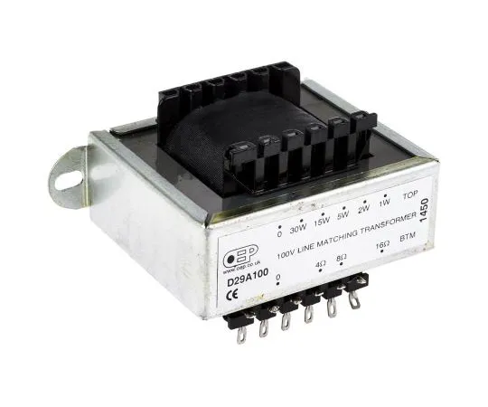 63-7425-07 Chassis Mount Audio Transformer 4 → 16Ω 1 W, 2 W, 5 W, 15 W, 30 W D29A100
