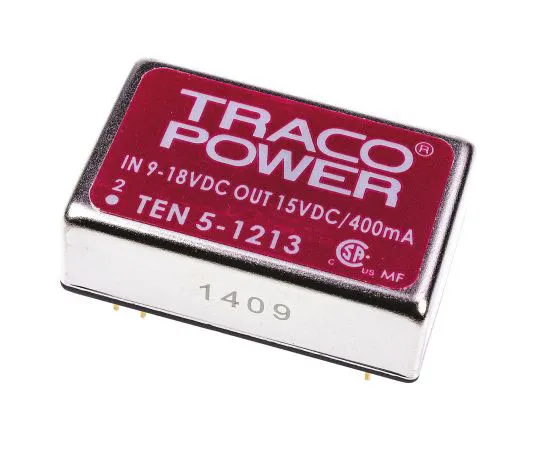 63-7472-45 TRACOPOWER TEN 5 6W Isolated DC-DC Converter Through Hole, Voltage in 9 → 18 V dc, Voltage out 15V dc TEN 5-1213