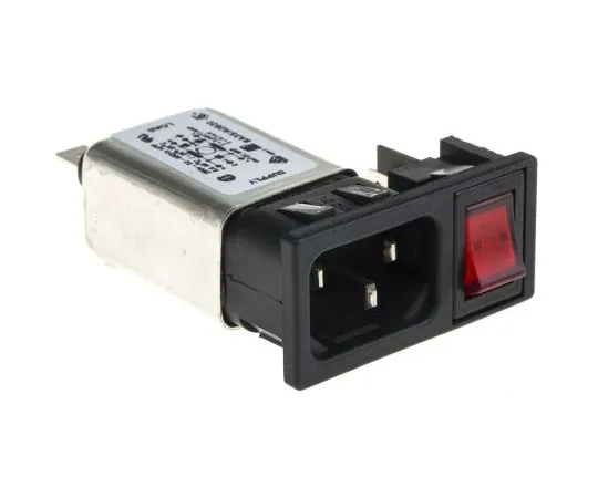 63-7428-27 Male C14 IEC Filter Snap-In 5 x 20mm,Rated At 10A,250 V ac BZM27/A0620/55B
