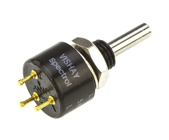 63-7494-87 Vishay 1 Gang Rotary Wirewound Potentiometer with a 3.18 mm Dia. Shaft, 5kΩ, ±5%, 2W, Linear 140B00502 140B00502