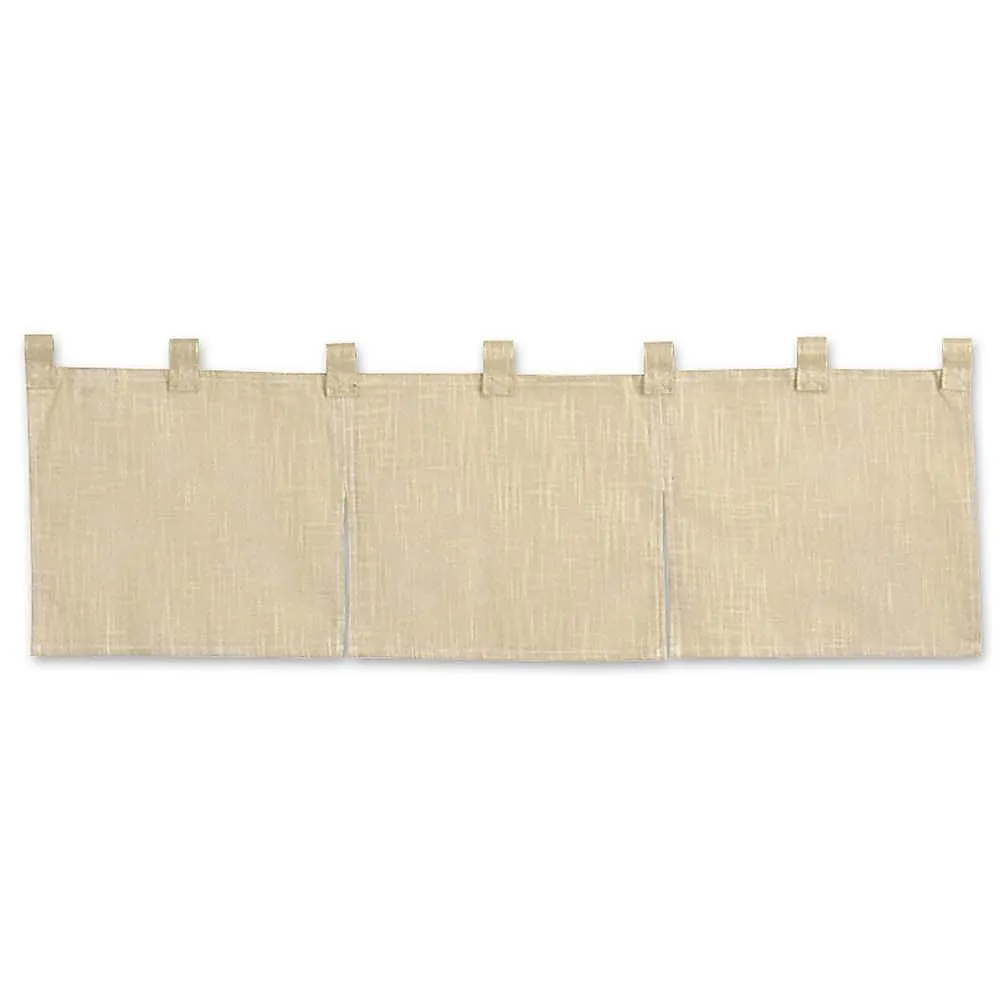 62-6318-69 Half Noren Cotton Linen Plain Beige 001-01