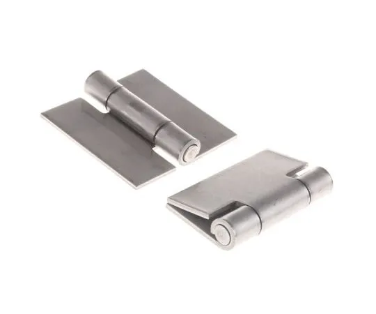 63-7460-87 Pinet Raw Stainless Steel Square Hinge with a Riveted Pin, 50mm x 50mm x 2mm 52-1-3694
