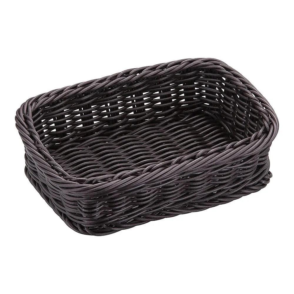 62-6581-81 Resin basket square type dark brown 91-074C
