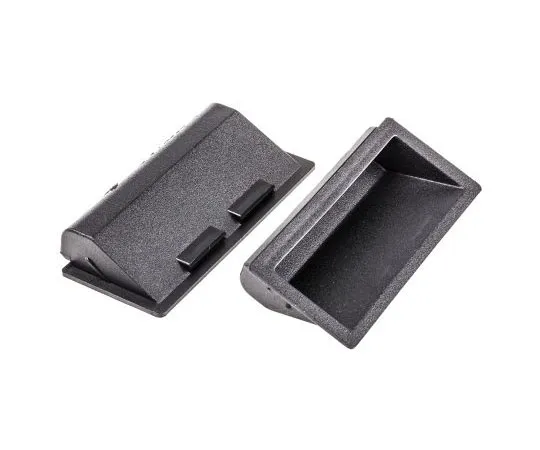 63-7529-19 Pinet Black Plastic Concealed Fixings Drawer Handle, 90mm 19-A-3687