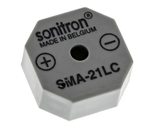 63-7445-95 Sonitron 1.5 → 15 V 91dB Through Hole Continuous Internal Buzzer, 3785 → 3815 Hz SMA-21LC-P10