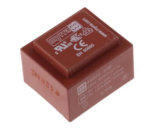 63-7398-83 9V ac 2 Output Through Hole PCB Transformer, 3.2VA 44200