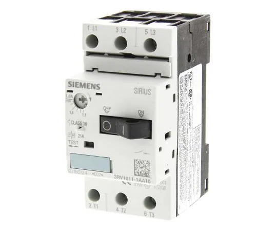 63-7444-15 Siemens Sirius Innovation 690 V Motor Protection Circuit Breaker, 3P Channels, 1.1 → 1.6 A, 100 kA 3RV1011-1AA10