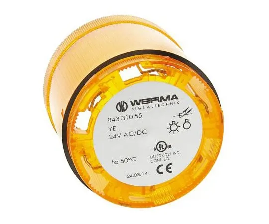 63-7478-72 KombiSIGN 70 843 Beacon Unit, Yellow LED Blinking, 24 V dc 84331055