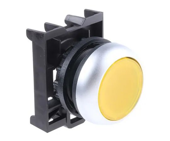 63-7526-58 Eaton M22 Series, Yellow Push Button Head, Momentary, 22mm Cutout 78635804 & M22-DL-Y+M22-A