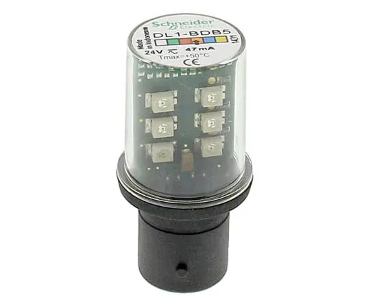 63-7497-46 BA15d LED Lamp, Amber, 24 V ac/dc, 80 mA DL1BDB5