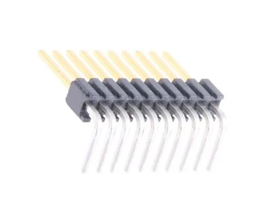 63-7450-68 Samtec TMS, 10 Way, 1 Row, Right Angle Pin Header TMS-110-01-S-S-RA