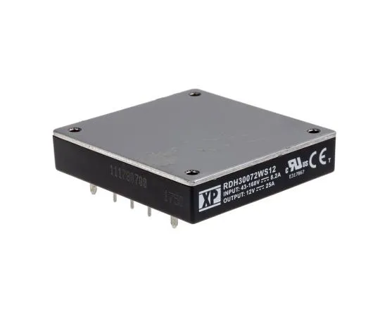 63-7397-17 XP Power RDH300 300W Isolated DC-DC Converter Through Hole, Voltage in 43 → 160 V dc, Voltage out 12V dc Railway RDH30072WS12