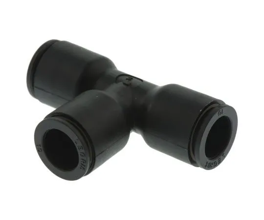 63-7410-06 Legris 3104 Pneumatic Tee Tube-to-Tube Adapter, Push In 10 mm x Push In 10 mm x Push In 10 mm 3104 10 00