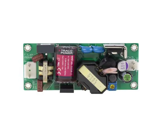 63-7380-53 TRACOPOWER 20W 1 Output Embedded Switch Mode Power Supply SMPS, 6A, 3.3V dc Medical Approved Open Frame TPP 30-103A-J