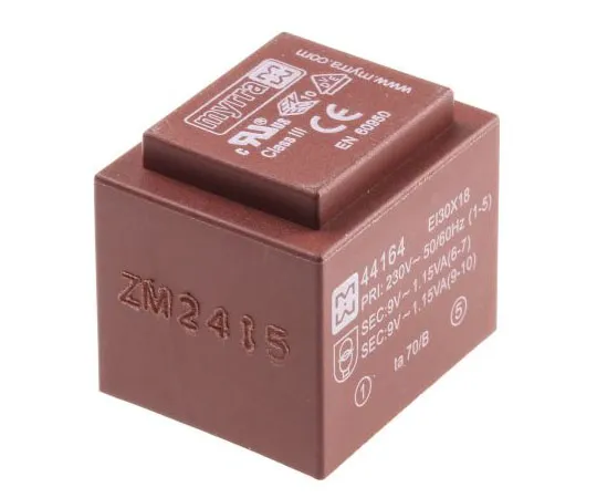 63-7398-79 9V ac 2 Output Through Hole PCB Transformer, 2.5VA 44164