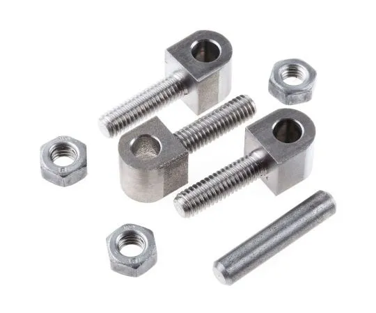 63-7529-36 Pinet Raw Steel Stud Hinge Bolt-on, 36mm x 12mm 72-A-3856
