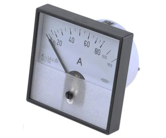 63-7468-33 HOBUT Analogue Panel Ammeter 0/80/160A For 80/5A CT AC, 72mm x 72mm Moving Iron PD72MIS5A2/2-001 0/80/160A