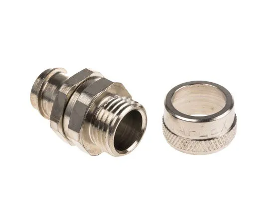 63-7435-21 Adaptaflex Swivel Cable Conduit Fitting, Brass Silver Nickel Plated 16mm nominal size IP40 M16 7TCA296010R0045 S16/M16/B
