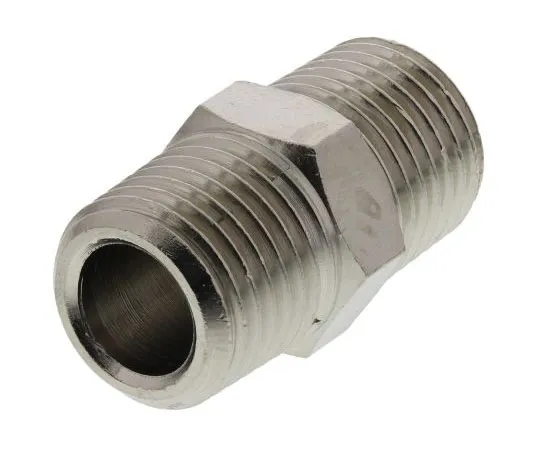 63-7510-51 Legris LF3000 20 bar Brass Pneumatic Straight Threaded Adapter, R 1/4 Male Male 744764015