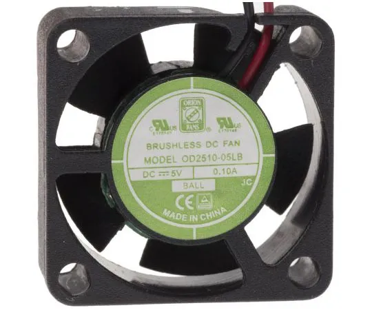 63-7372-15 RS PRO Axial Fan, 25 x 25 x 10mm, 1.8cfm, 500mW, 5 V dc 144-2027
