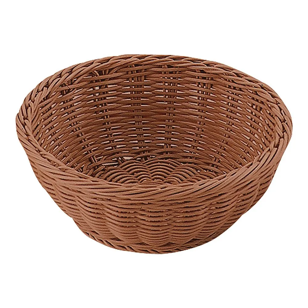 62-6403-55 PP Round Basket Brown 18 Type RO-204-BR
