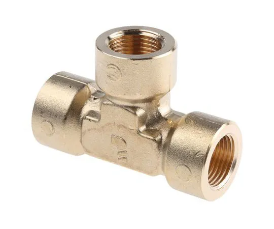 63-7472-84 Legris Brass 3/8 in BSPP Female x 3/8 in BSPP Female Equal Tee Threaded Fitting 0145 17 17