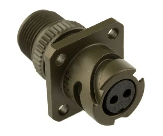 63-7545-61 Amphenol 97B Series, 2 Way Wall Mount MIL Spec Circular Connector Receptacle, Socket Contacts,Shell Size 10SL, Bayonet 97B-3100A10SL-4S