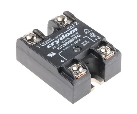 63-7503-53 Sensata / Crydom 90 A Solid State Relay, Zero Cross, Panel Mount, SCR, 660 V ac Maximum Load H12WD4890PG