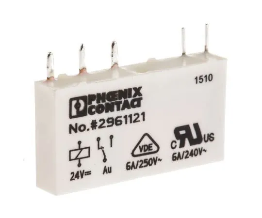 63-7503-93 Phoenix ContactREL-MR- 24DC/21AU SPDT Non-Latching Relay PCB Mount, 24V dc Coil, 1mA 2961121
