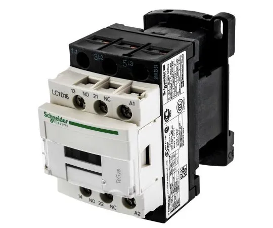 63-7522-31 Schneider Electric 3 Pole Contactor, 18 A, 230 V ac Coil, TeSys D, 3NO, 7.5 kW LC1D18P7