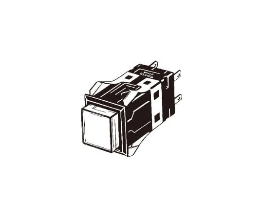 62-4836-93 Illuminated push-button switch (LED) (square body type) (Square) A3S A3SA-90B1-12EY