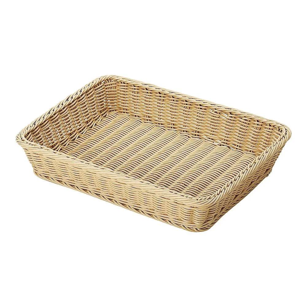 62-6582-60 PP Bakery Basket Square Deep Type 40 Ivory WBS5201