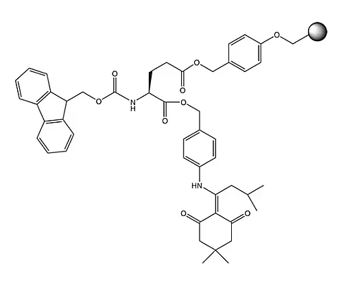 61-0404-51　［Discontinued］Fmoc-Glu(Wang Resin Ll)-ODmab 856124 5G　8561240005