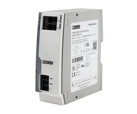 63-7390-44 Phoenix Contact TRIO2-DIODE/12-24DC/2X20/1X40 Series Diode Module for *** with Parallel Connection of Two Power Supply 2907379
