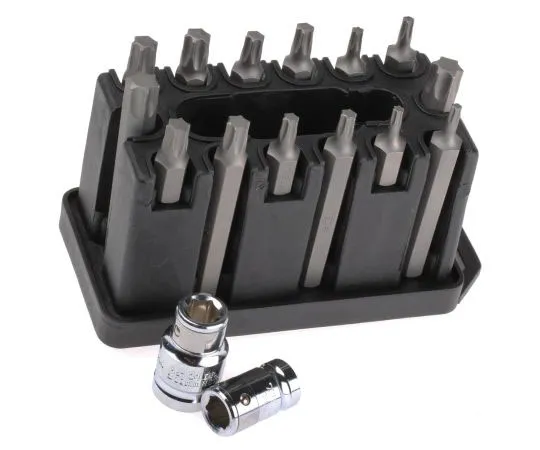 63-7426-73 RS PRO Torx Driver Bit 16 pieces, Torx: T20; T25; T30; T40; T45; T50; T55 (x 30 mm L); T20; T25; T30; T40; T45; T50; 213-0945