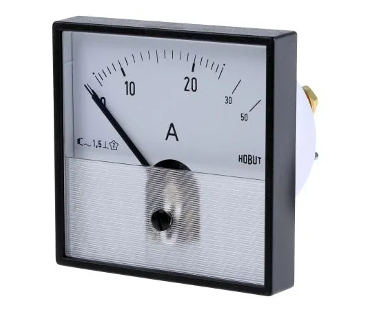 63-7468-30 HOBUT Analogue Panel Ammeter 0/25/50A Direct Connected AC, 72mm x 72mm Moving Iron PD72MIS25A2/1-001