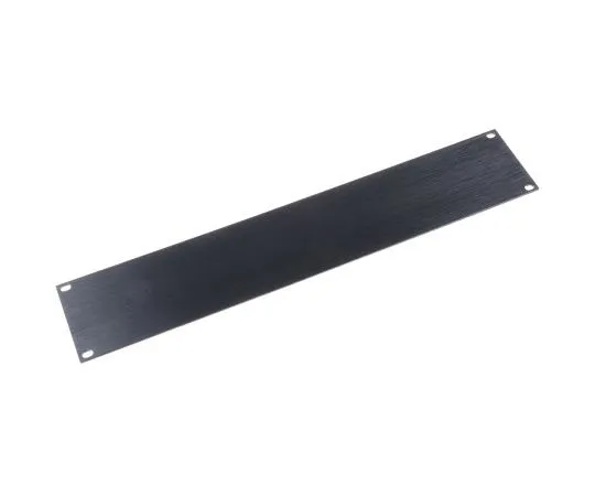 63-7543-79 19-inch Front Panel, 2U, Black, Aluminium 439-3328