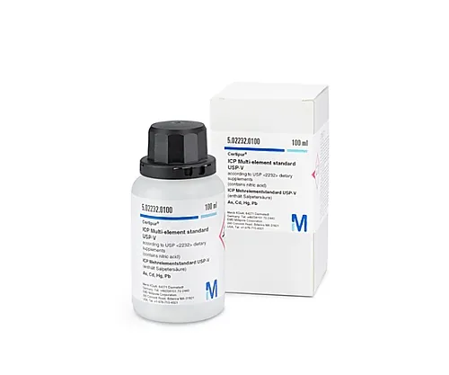 61-0324-20　［Discontinued］ICP Multi-Element Standard USP-V According To UspDietary Supplements As,Cd,Hg,Pb Certipur(R) 502232 100mL　5.02232.0100