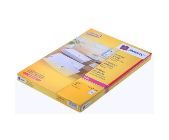 63-7469-69 Avery White Address Label, 99.1 x 38.1mm, Pack of 100 L7163-100