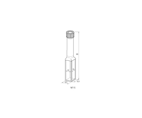 61-9065-70　［Discontinued］Fluorescence Cell Long Neck with Screw Cap NF15-SQF-10　6210-37507
